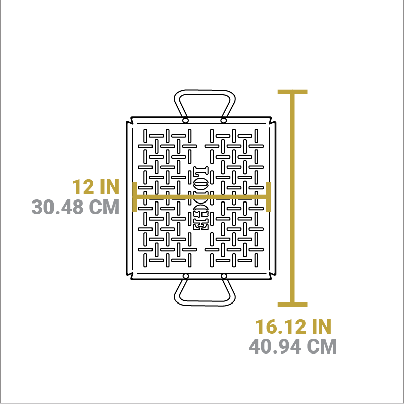 Lodge Castiron - 13 x 12 Inch Seasoned Carbon Steel Grilling Basket - Image 5