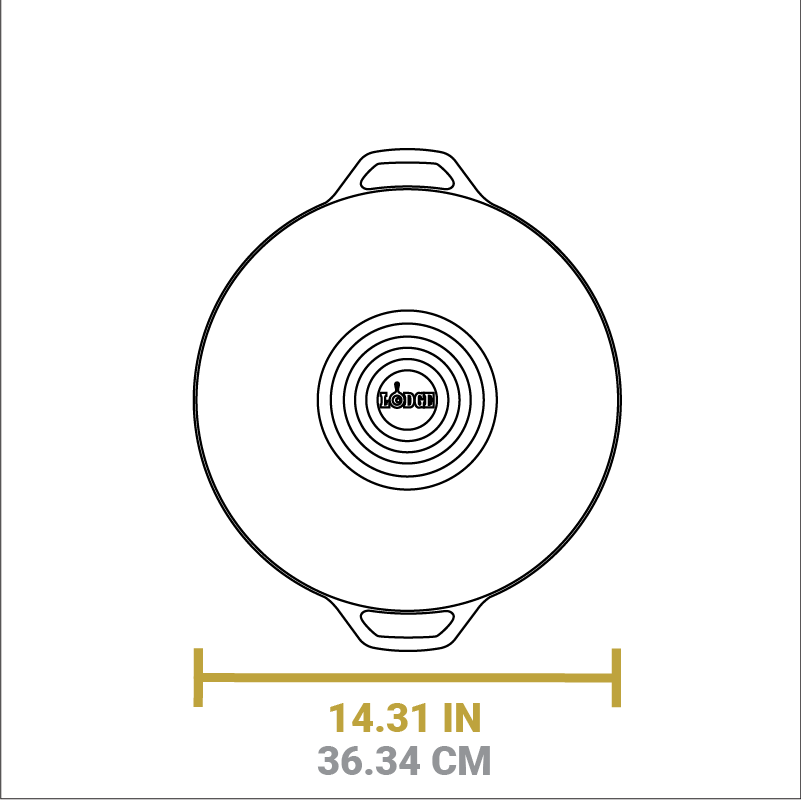 Lodge Castiron - 14 Inch Seasoned Cast Iron Wok - Image 8