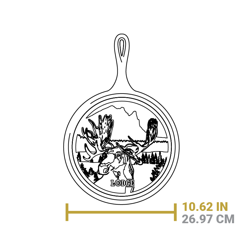 Lodge Castiron - Wildlife Series 10.5 Inch Cast Iron Moose Griddle - Image 6