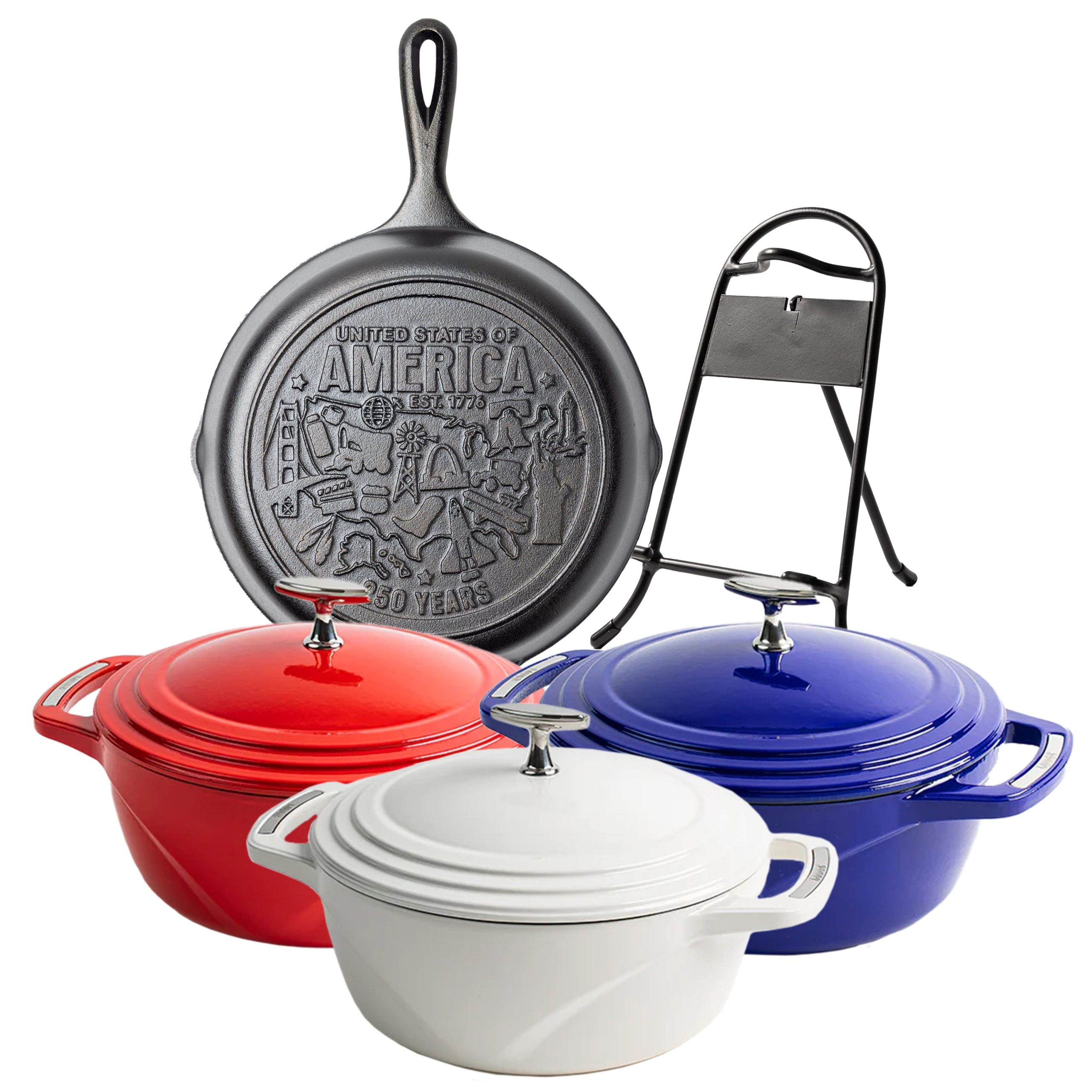 Lodge Ironware - Red, White & Blue Bundle - Image 2