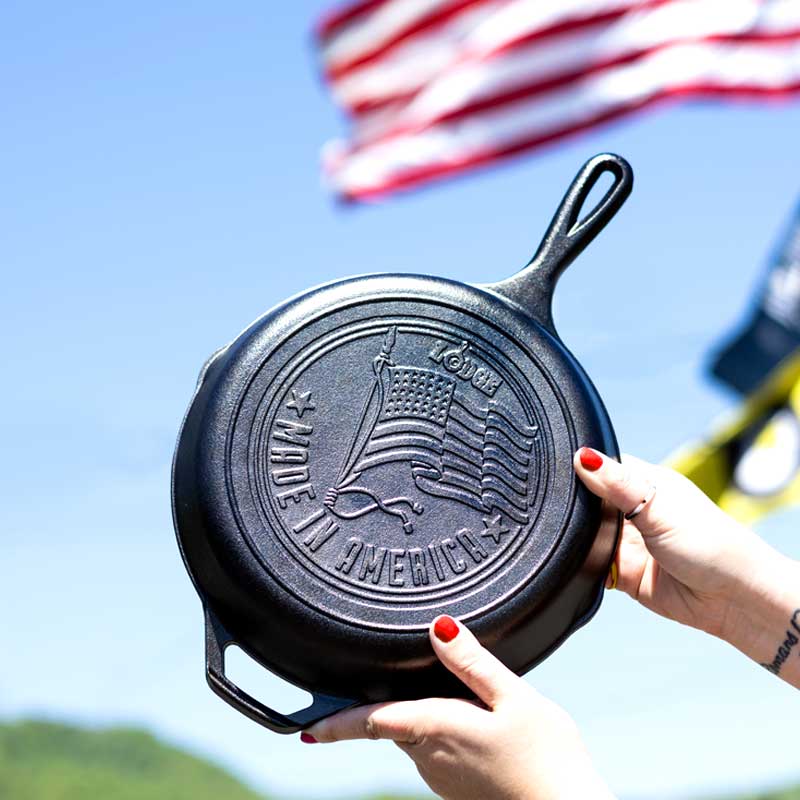 Lodge Castiron - 10.25 Inch Seasoned Cast Iron American Flag Skillet - Image 8