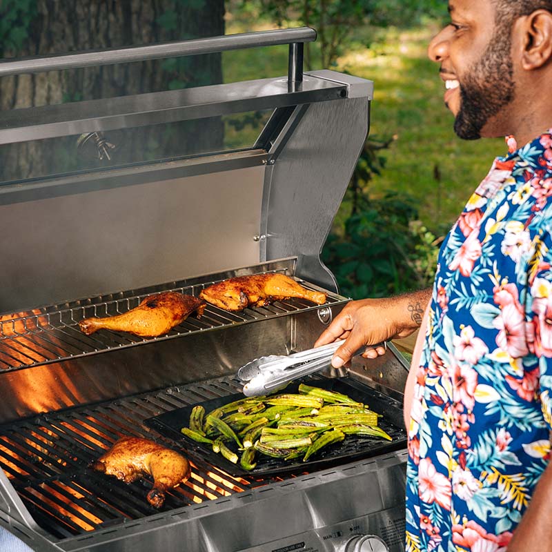 Lodge Castiron - 15 x 12 Inch Seasoned Cast Iron Grill Topper - Image 3