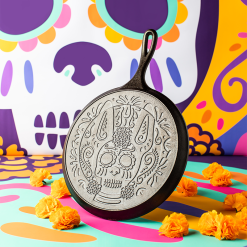 Lodge Castiron - 10.5 Inch Seasoned Cast Iron Xolo Sugar Skull Griddle