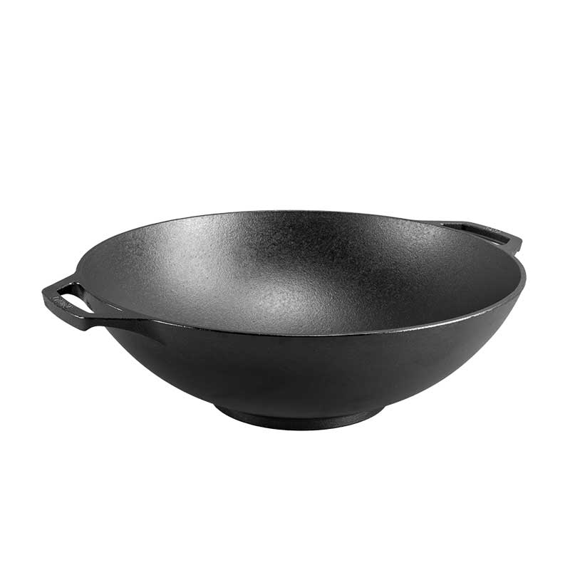 Lodge Castiron - 14 Inch Seasoned Cast Iron Wok - Image 2