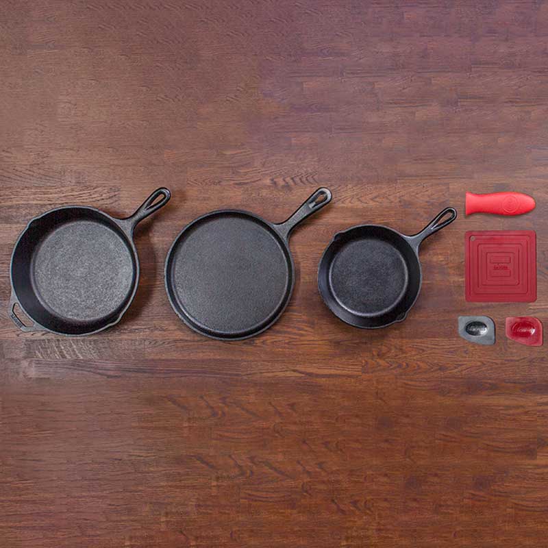 Lodge Castiron - Essential Seasoned Cast Iron Skillet Set - Image 2