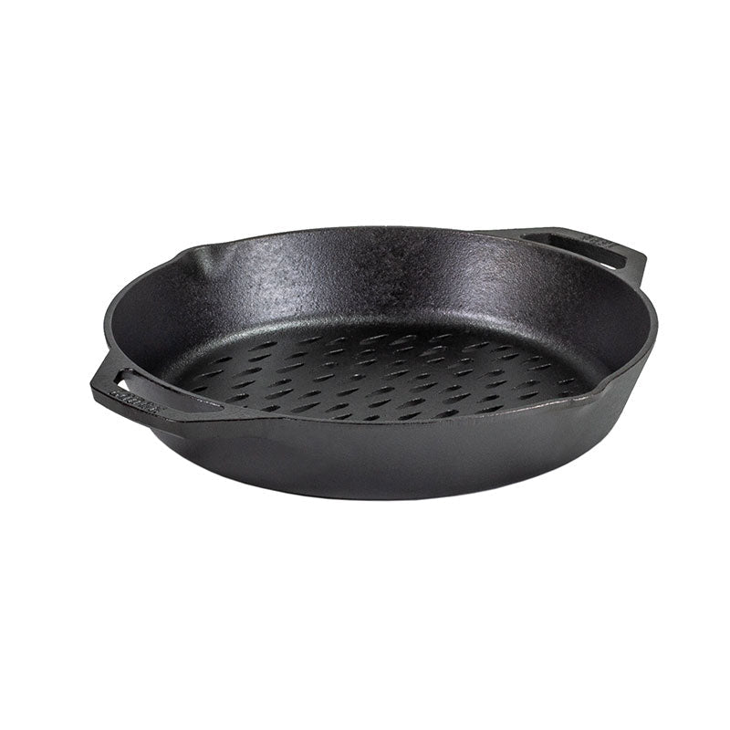 Lodge Castiron - 12 Inch Seasoned Cast Iron Dual Handle Grilling Basket - Image 9