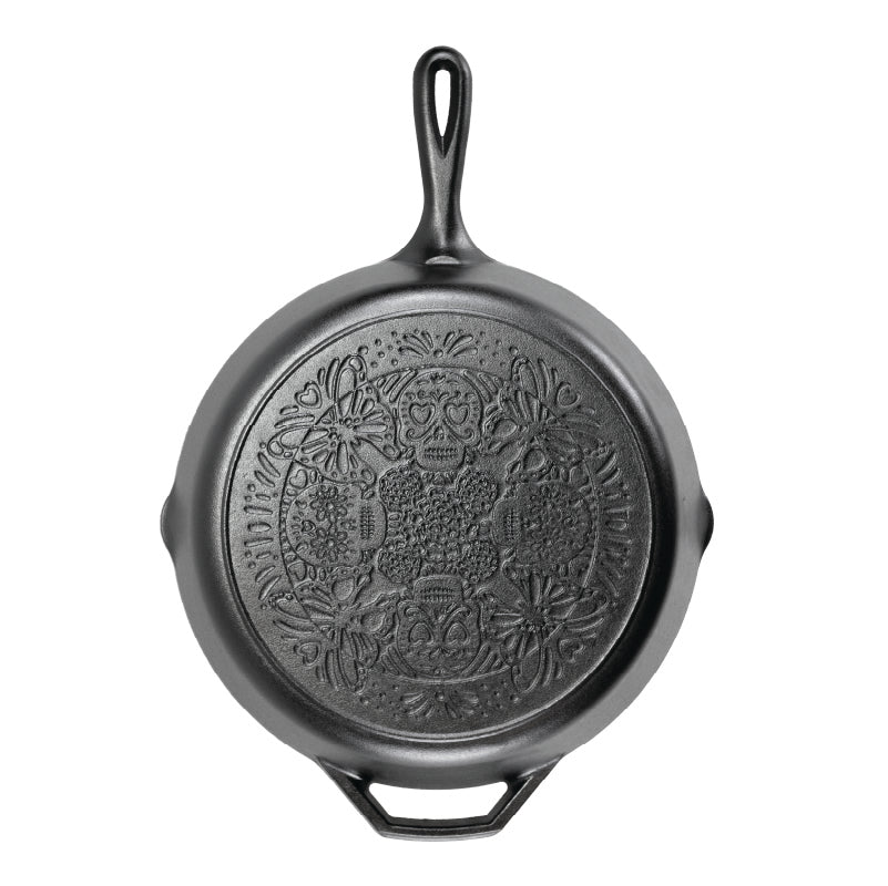 Lodge Castiron - 12 Inch Seasoned Cast Iron Butterfly Sugar Skull Skillet - Image 2