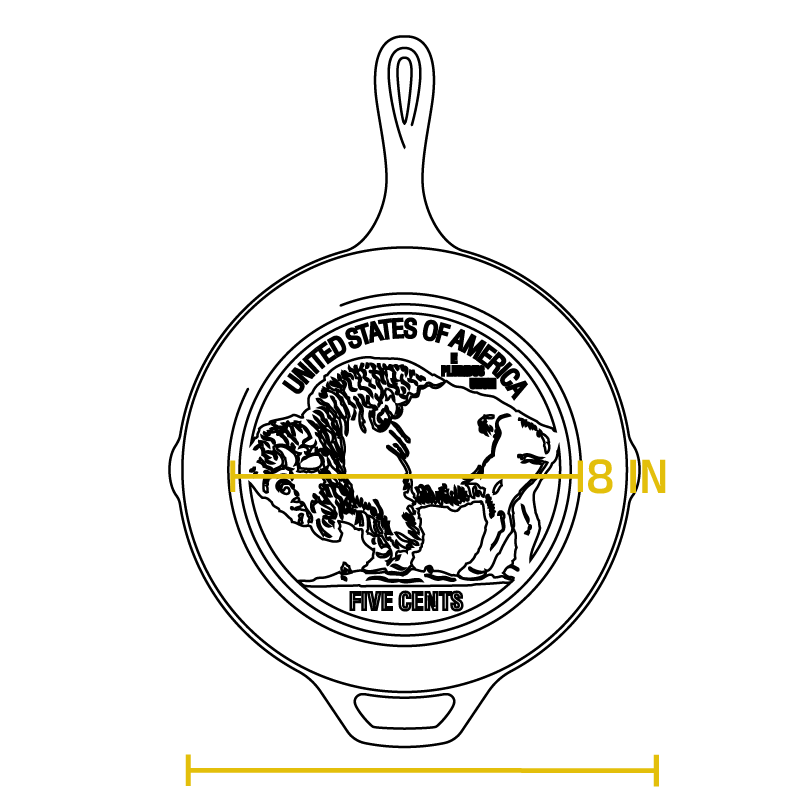 Lodge Castiron - Buffalo Nickel Skillet - Image 4