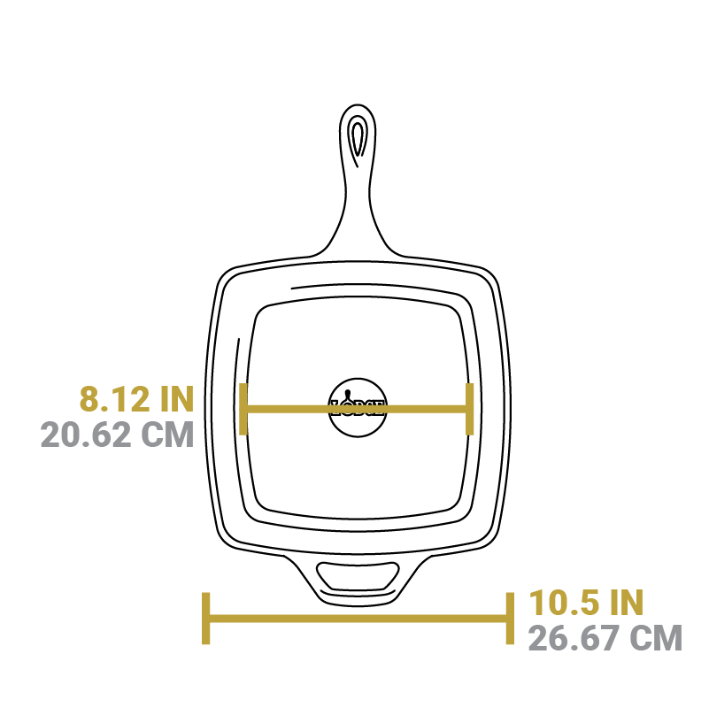 Lodge Castiron - Square Cast Iron Classic Skillet - Image 2