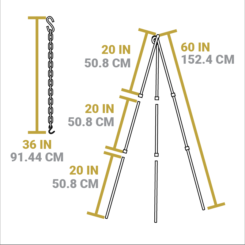 Lodge Castiron - Adjustable Camp Tripod - Image 5