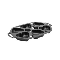 Lodge Ironware - Seasoned Cast Iron Heart Mini Cake Pan