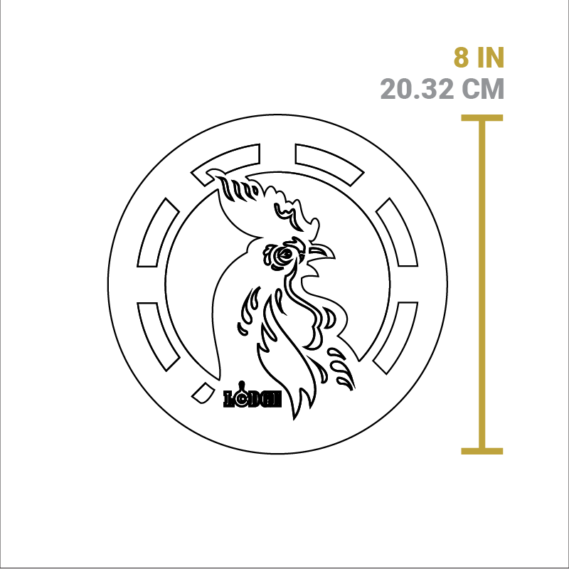 Lodge Castiron - Enameled Rooster Trivet - Image 3