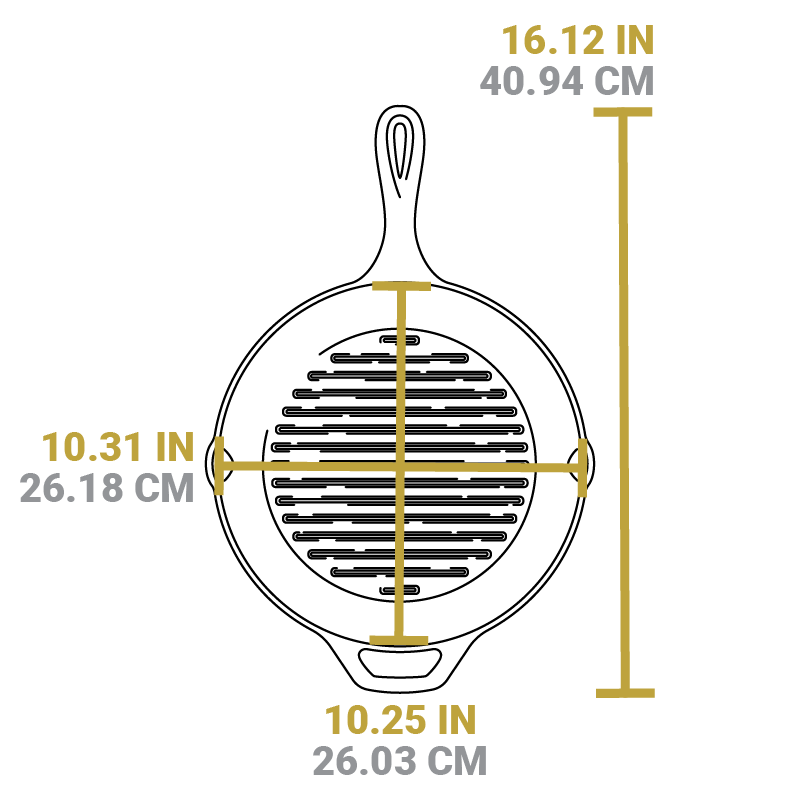 Lodge Ironware - Round Cast Iron Grill Pan - Image 11