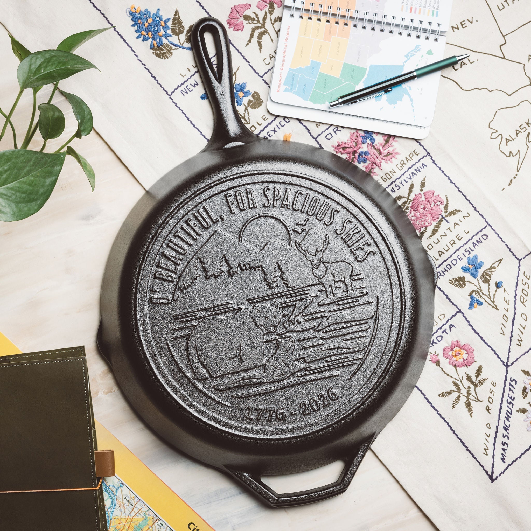 Lodge Ironware - Lodge Ironware - 12 Inch Seasoned Cast Iron Skillet, Spacious Skies - Image 2
