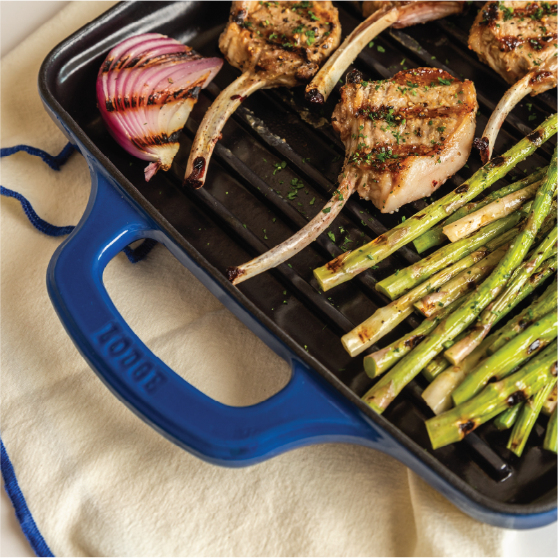 Lodge Castiron - USA Enamel 11 Inch Enameled Cast Iron Grill Pan - Image 3