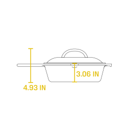 Alternative view of Lodge Castiron - Cast Iron Covered Deep Skillet
