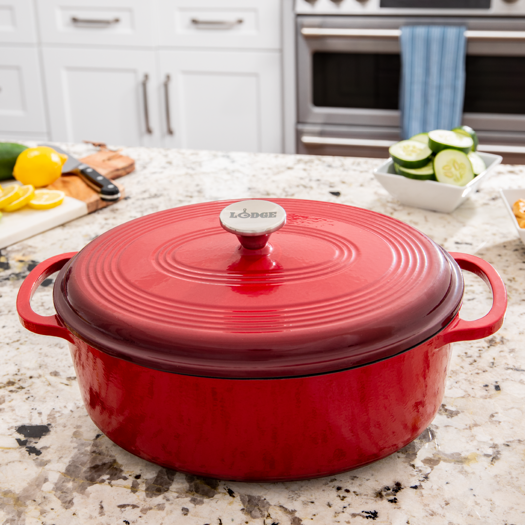 Lodge Castiron - Essential Enamel Oval Dutch Oven - Image 3